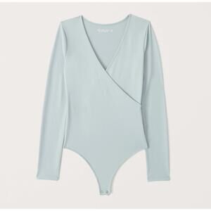Abercrombie & Fitch Soft Collection Long-Sleeve Wrap Bodysuit Women's Size M